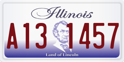 IL license plate A131457