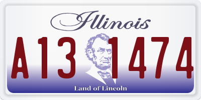 IL license plate A131474