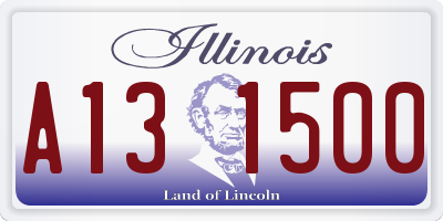IL license plate A131500