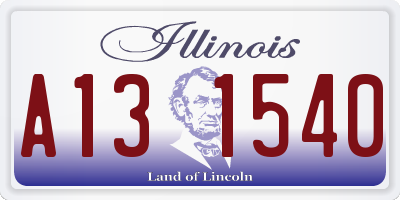 IL license plate A131540