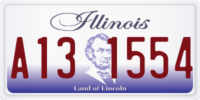 IL license plate A131554