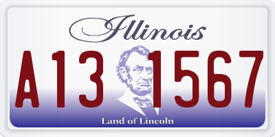 IL license plate A131567