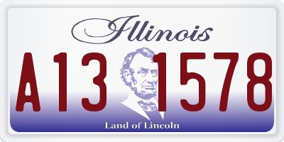 IL license plate A131578