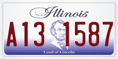 IL license plate A131587
