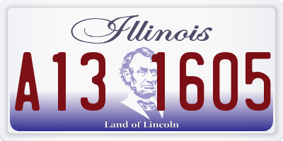 IL license plate A131605