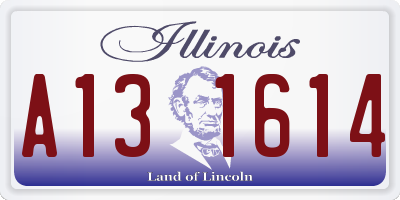 IL license plate A131614