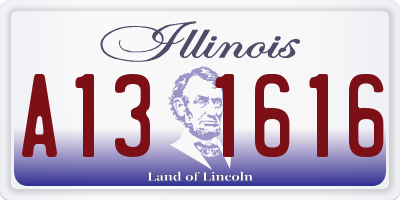 IL license plate A131616