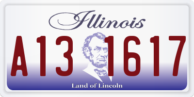 IL license plate A131617
