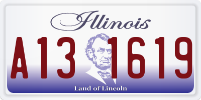 IL license plate A131619