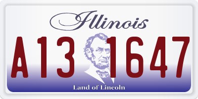 IL license plate A131647