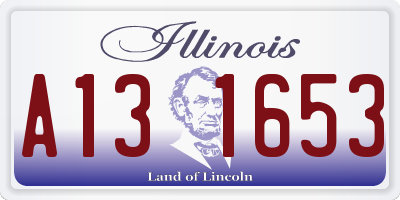 IL license plate A131653