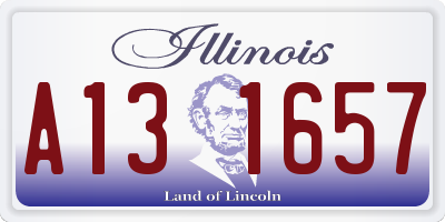 IL license plate A131657