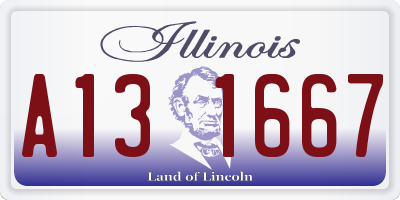 IL license plate A131667