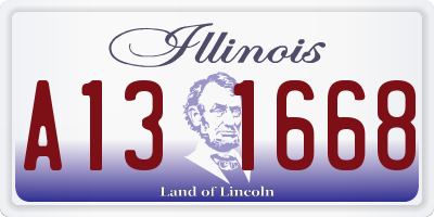 IL license plate A131668