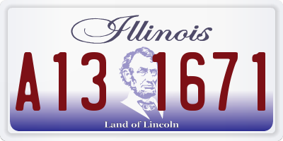 IL license plate A131671