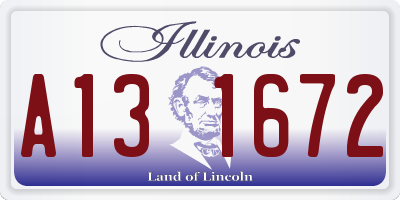 IL license plate A131672