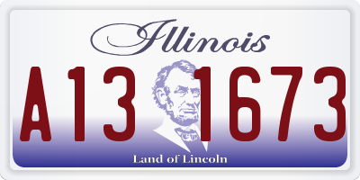 IL license plate A131673