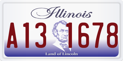 IL license plate A131678