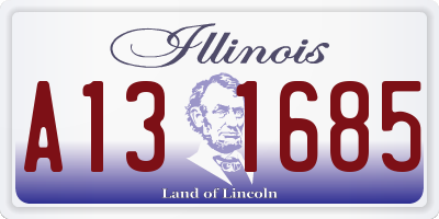 IL license plate A131685