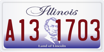 IL license plate A131703