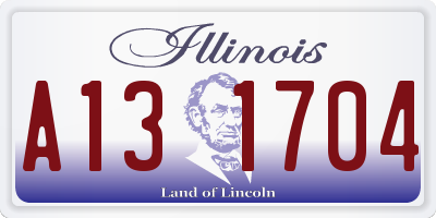 IL license plate A131704
