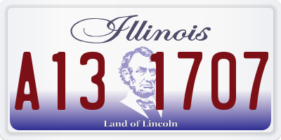 IL license plate A131707