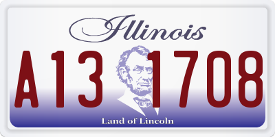IL license plate A131708