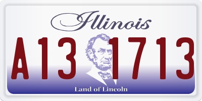 IL license plate A131713