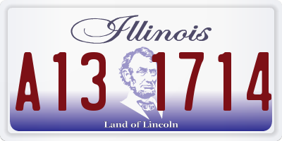 IL license plate A131714
