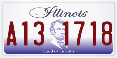 IL license plate A131718
