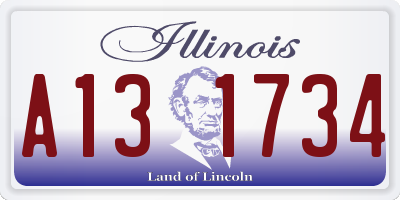IL license plate A131734