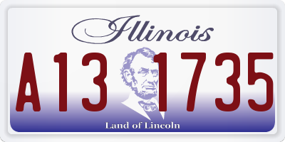 IL license plate A131735
