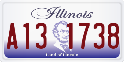 IL license plate A131738