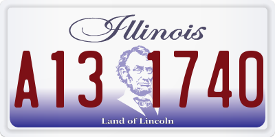 IL license plate A131740