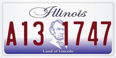 IL license plate A131747