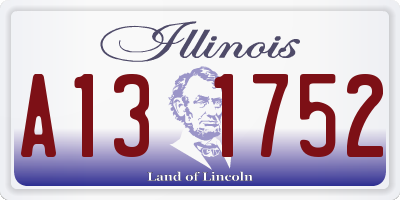 IL license plate A131752