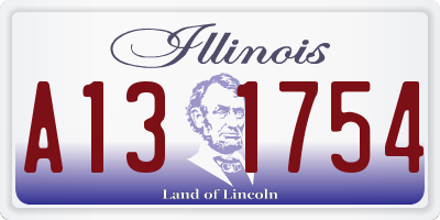 IL license plate A131754