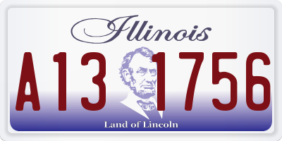IL license plate A131756