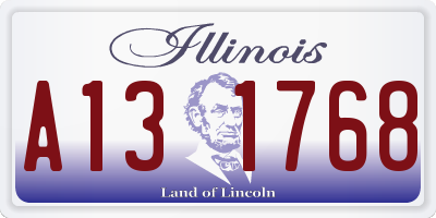 IL license plate A131768