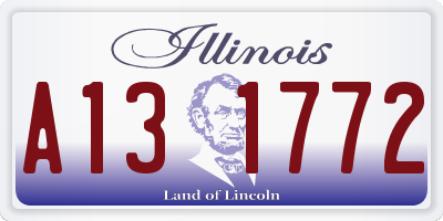 IL license plate A131772