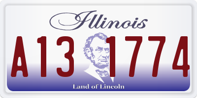 IL license plate A131774
