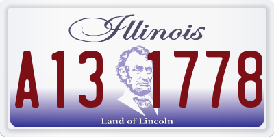 IL license plate A131778