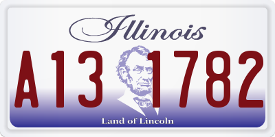 IL license plate A131782