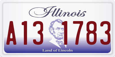 IL license plate A131783