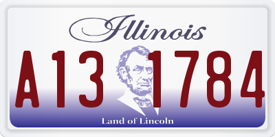 IL license plate A131784