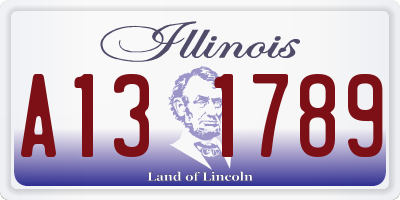 IL license plate A131789