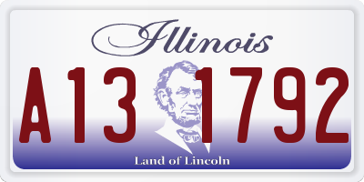IL license plate A131792