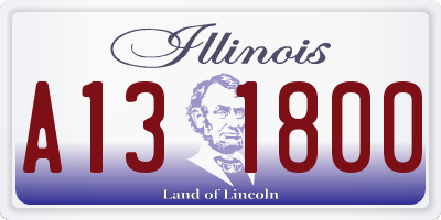 IL license plate A131800