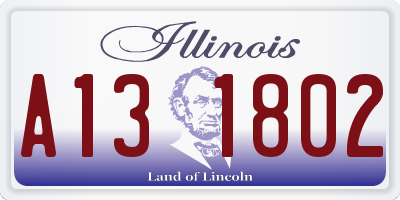 IL license plate A131802