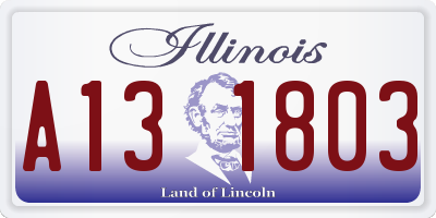 IL license plate A131803